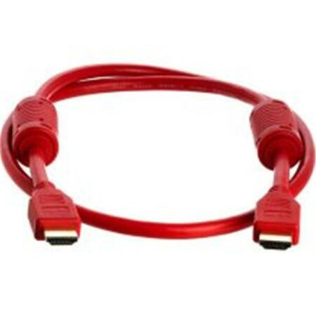 CMPLE 28AWG HDMI Cable with Ferrite Cores - Red- 3FT 975-N